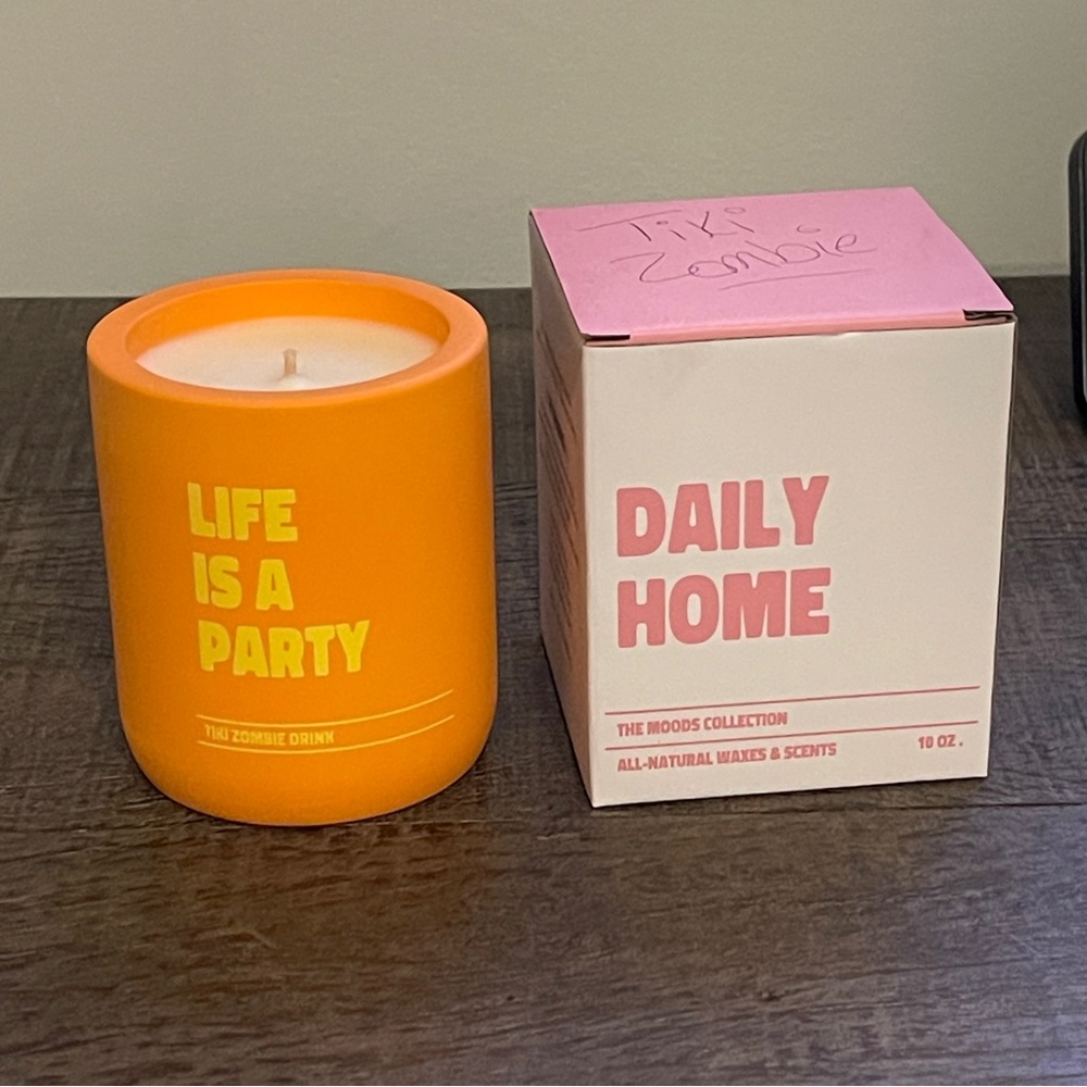 Daily Grind Candle-Tiki Zombie-Life is a Party-Brand New!